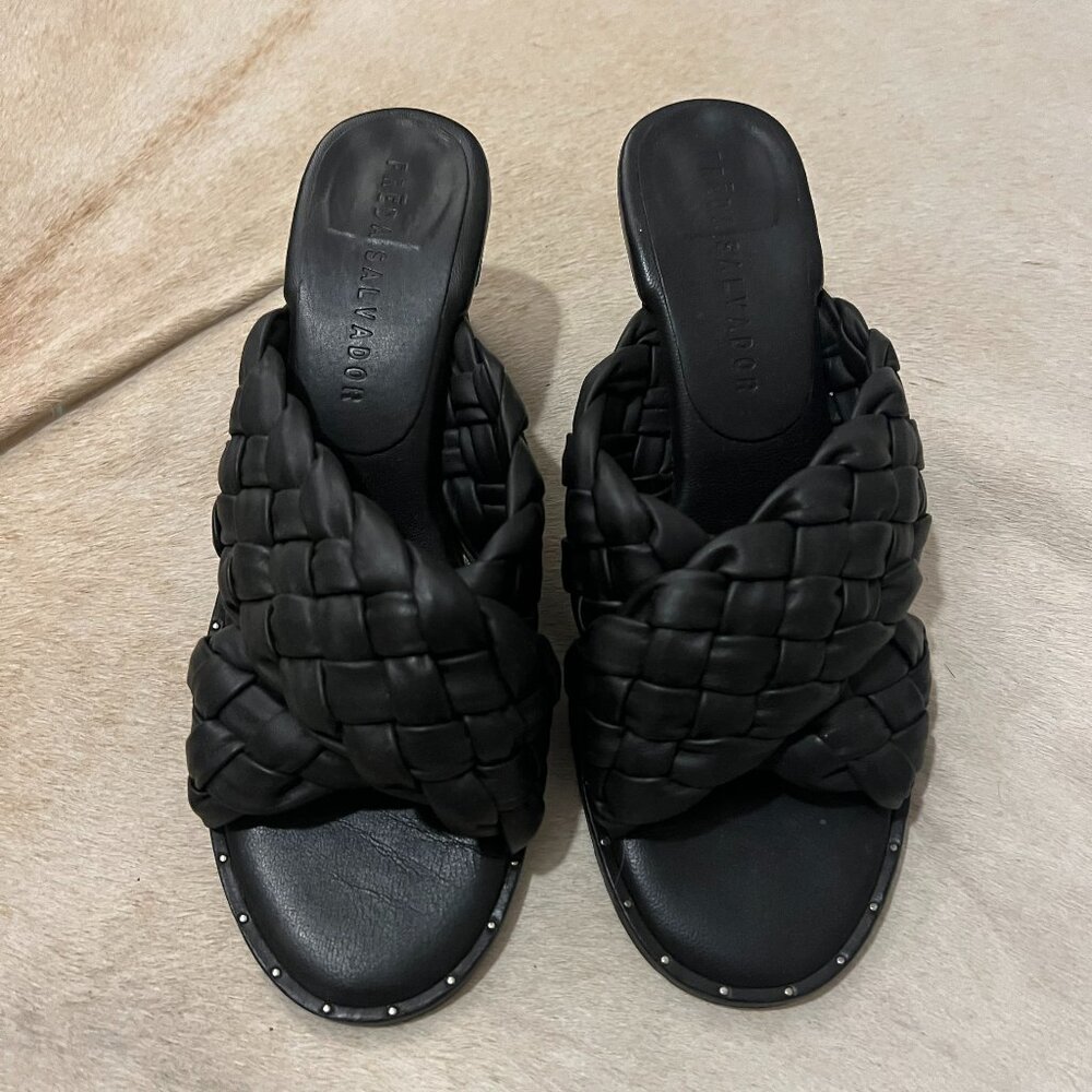 Freda Salvador Black Heel Sandal